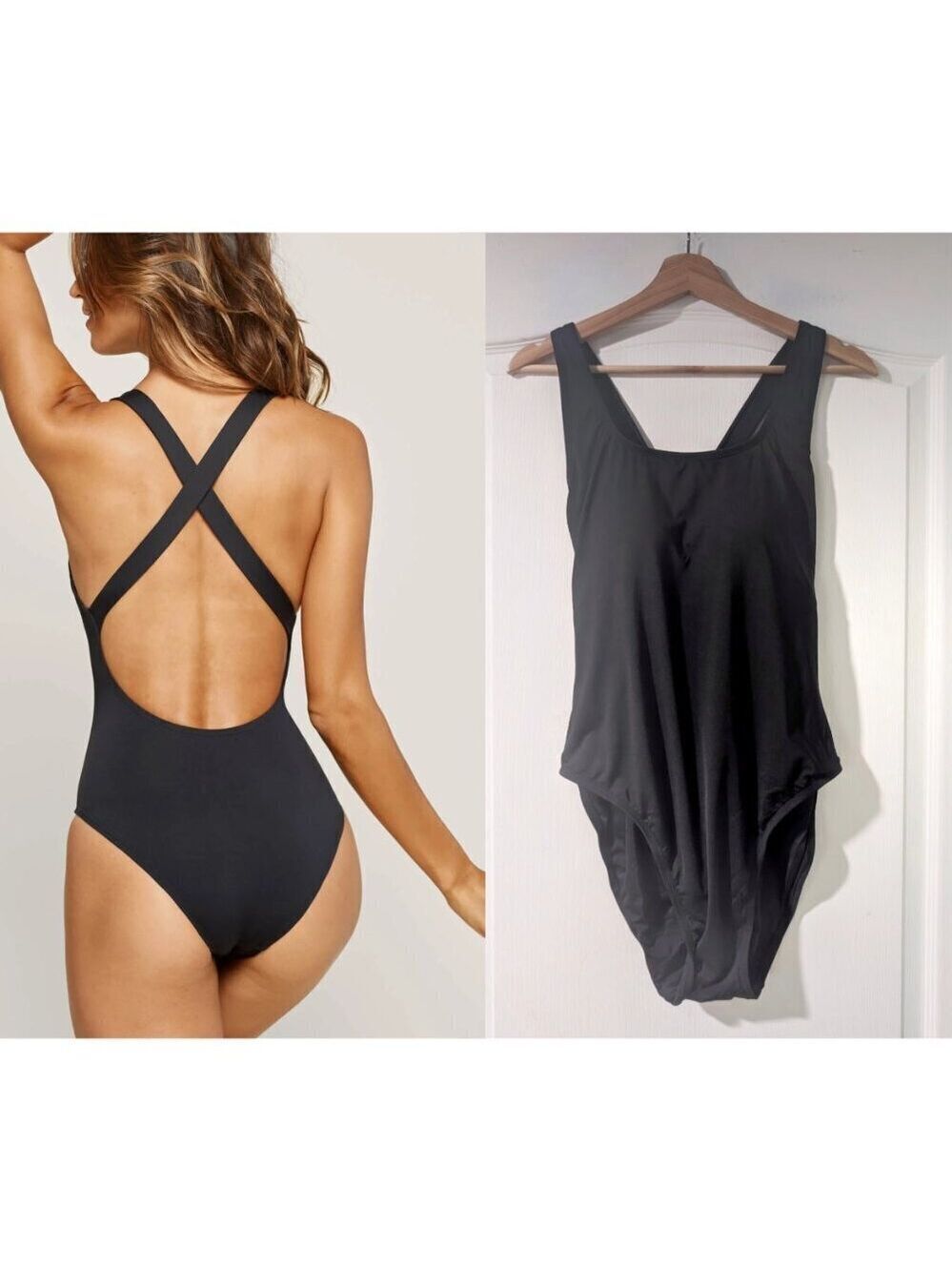 NWT Andie Swim | The Tulum One Piece in Flat Black (XXL)